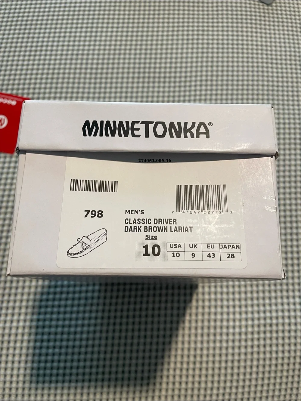 Minnetonka men’s Classic Driver, sz 10US